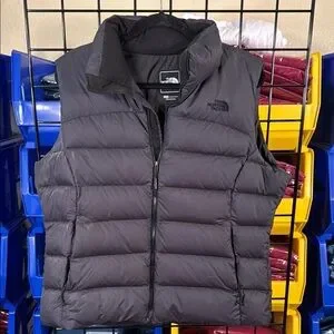 The North Face Black Puffer Jacket with Quilted Design